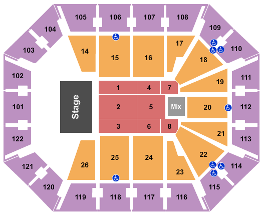 Mohegan Sun Arena Andrea Bocelli Seating Chart